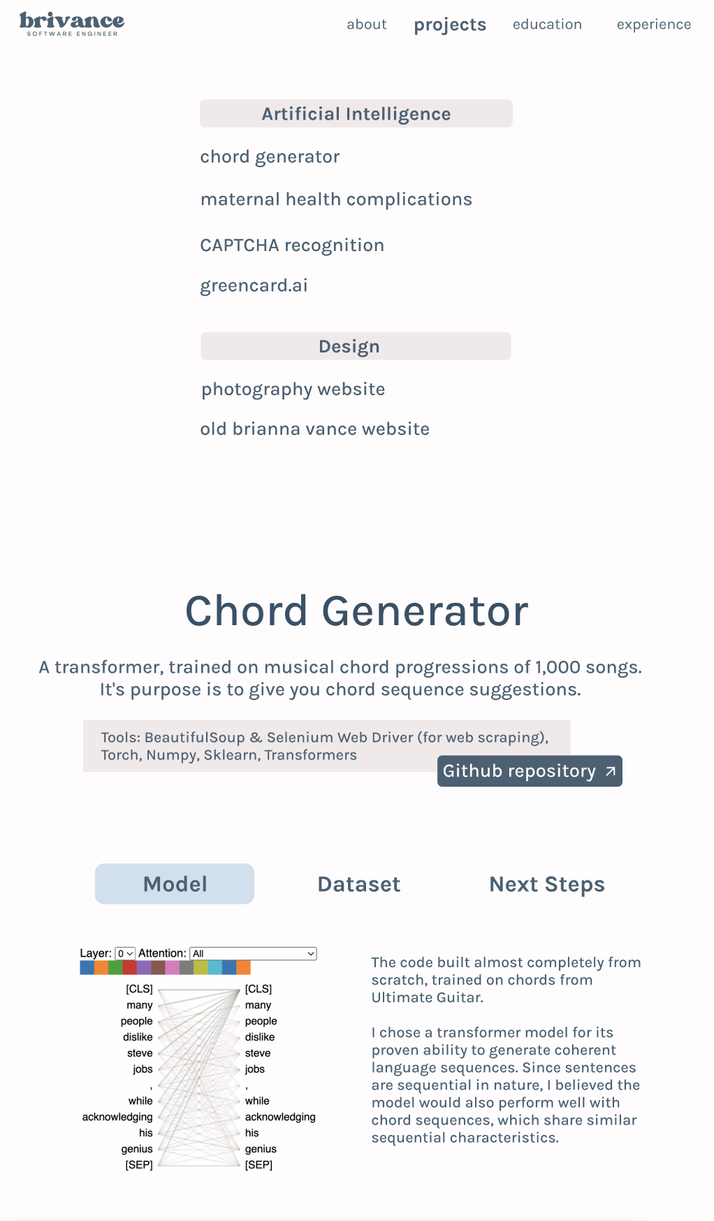 Project Page Design