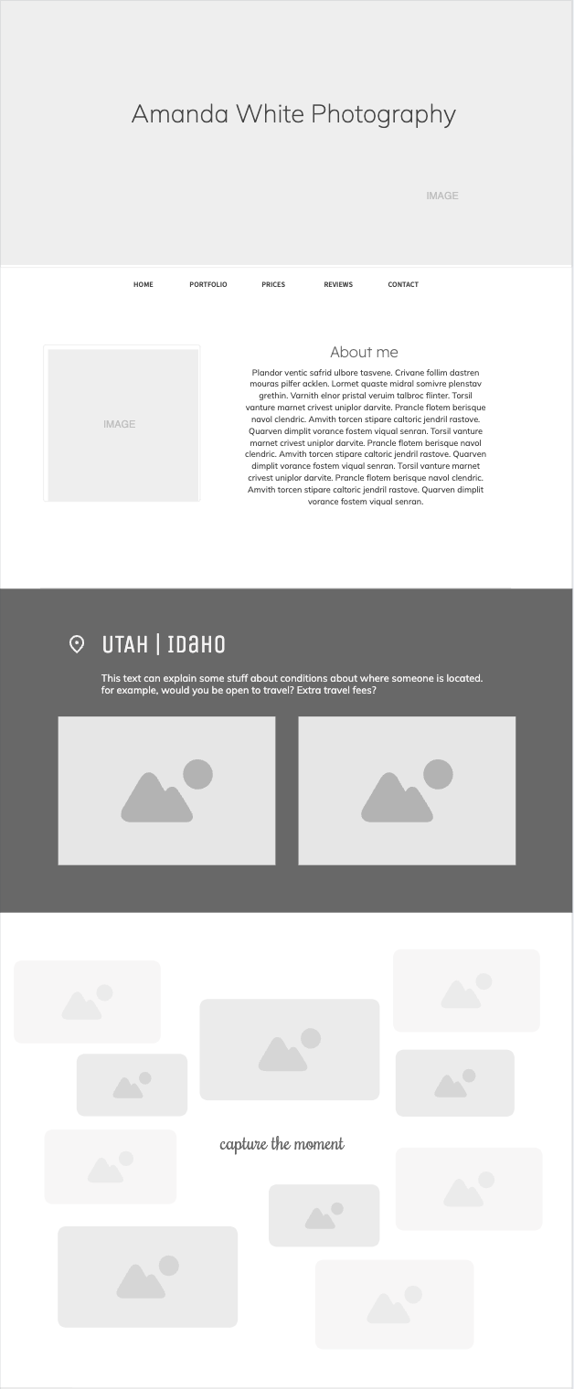 Landing page mockup
